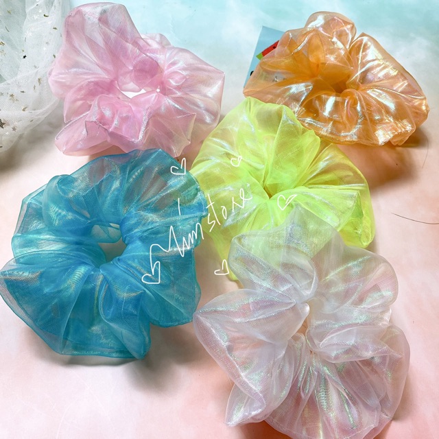 {Ảnh thật} SCRUNCHIES HOLOGRAM BIGSIZE, CỘT TÓC VẢI THỜI TRANG HOT GIÁ RẺ