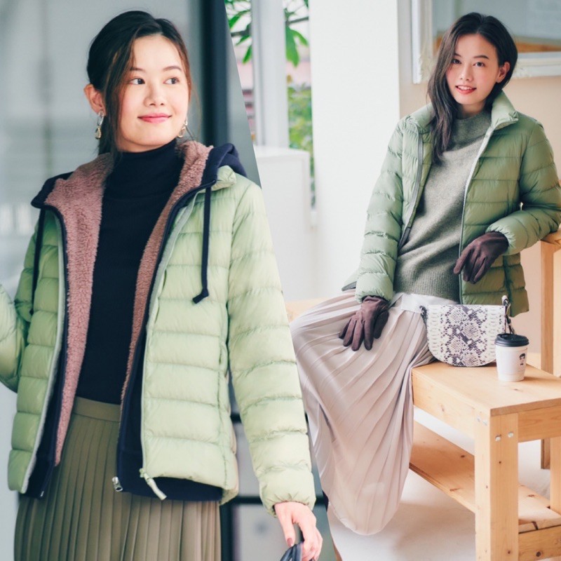 Áo khoác lông vũ siêu nhẹ nữ cổ trụ dòng Ultra Light Down xinh xắn của Uniqlo