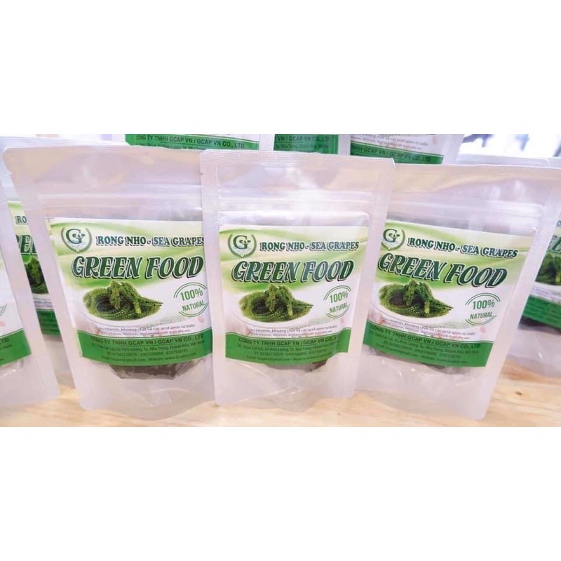 GÓI 100gram RONG NHO TÁCH NƯỚC GREEN FOOD