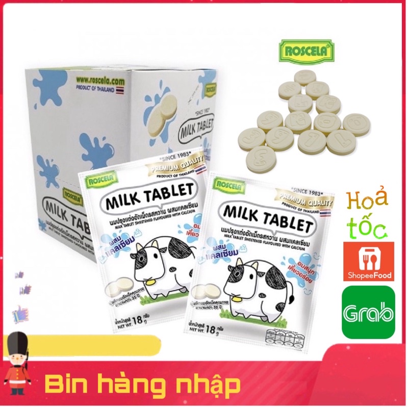 Hộp 12 gói kẹo sữa bò thái lan Milk Tablet