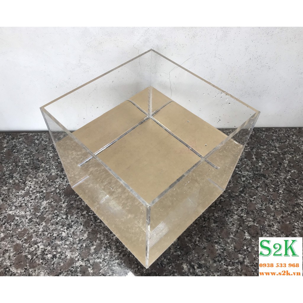 Bể acrylic CB20: 20x20x20 siêu trong, siêu nhẹ hồ mika  cho nuôi cá betta, cây thủy sinh.Dùng kèm theo đèn, bơm, lọc