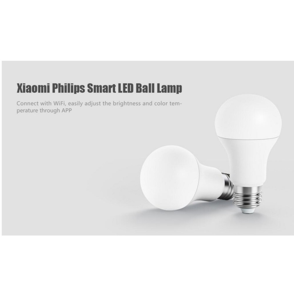 XIAOMI PHILIPS Bóng đèn LED thông minh E27 điều khiển từ xa 3000k-5700k 6.5W 450lm 220-240V 50/60Hz