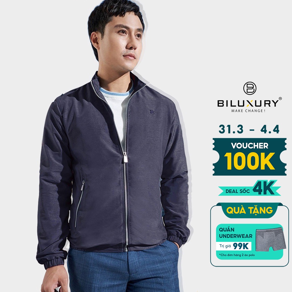 Áo khoác nam bomber Biluxury gió 2 lớp chống nước nhẹ giữ nhiệt tốt kiểu dáng trẻ trung đẳng cấp 5AG2T001