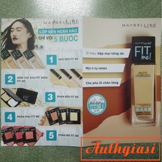 Sample Kem Nền Mịn Lì Maybelline Fit Me Matte + Poreless