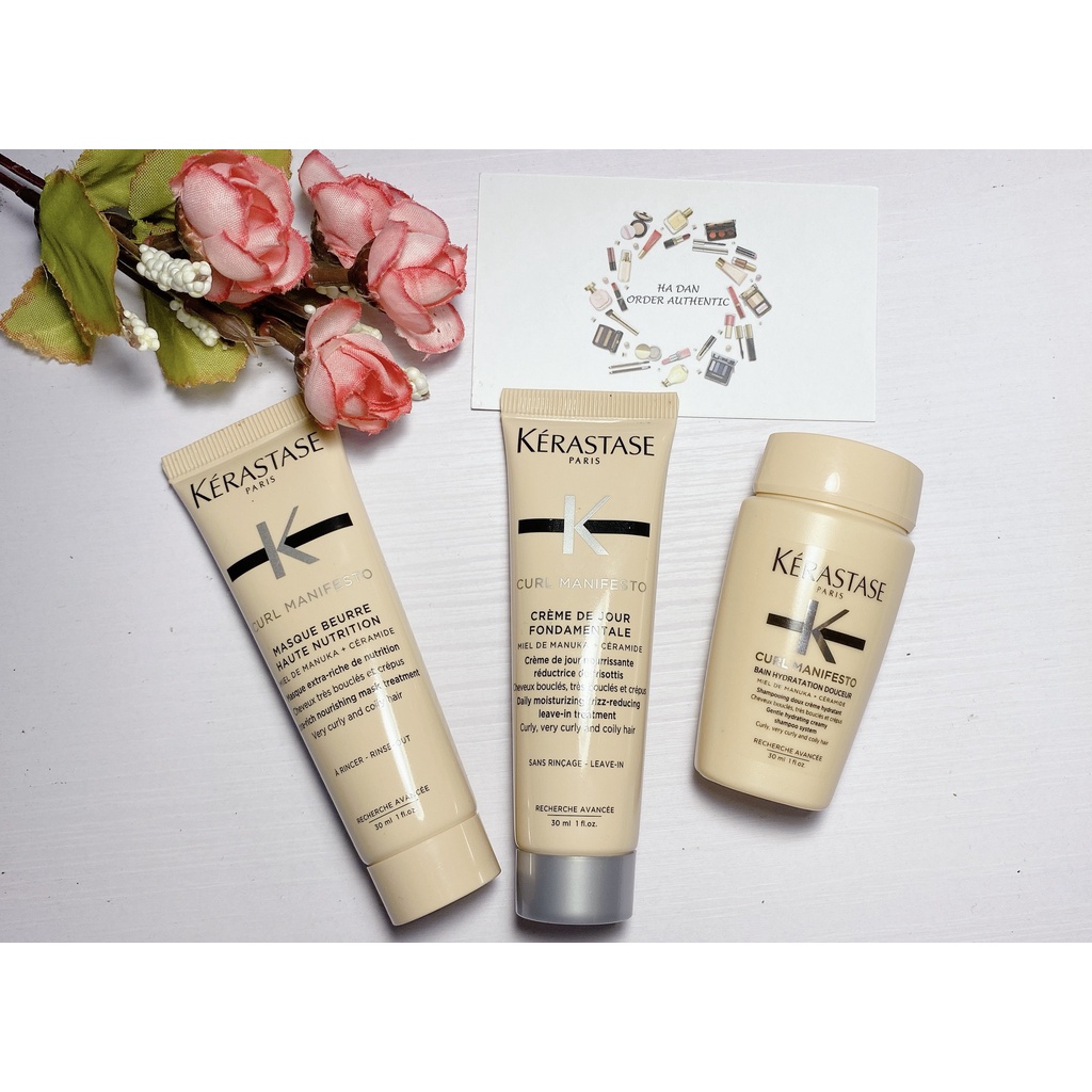 Bộ dầu gội xả dưỡng tóc Dành Cho Tóc Xoăn Kerastase Curl Manifesto auth Mỹ
