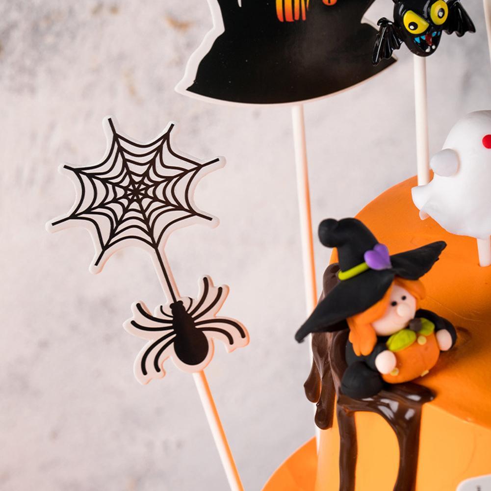 1 Cây Cờ Trang Trí Bánh Kem Halloween D6q5