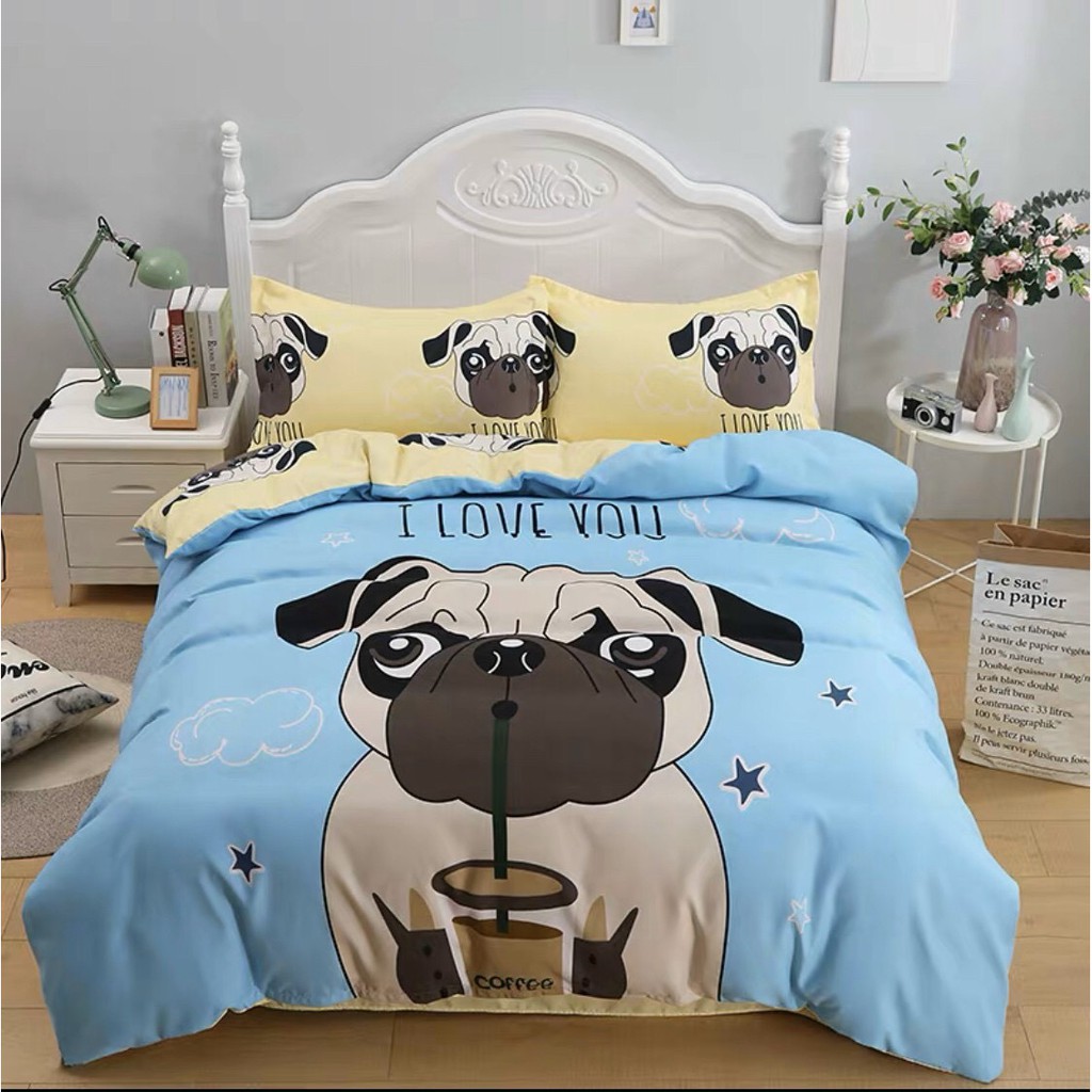Bộ Chăn Ga Gối Cotton Tina HIN BEDDING Cho Bé Yêu, Chất Liệu Cotton 3D Mềm Mịn Đủ Kích Thước Hình In Dễ Thương