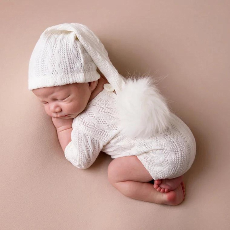 Bộ Áo Liền Quần Dệt Kim Mềm Mại Tay Dài Kèm Mũ Dành Cho Bé Trai Gái
