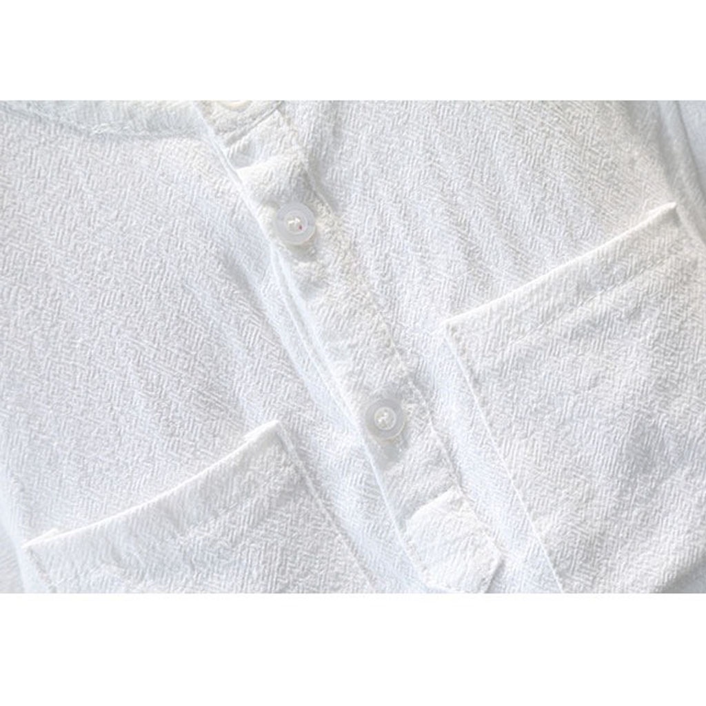 Áo Cộc tay Bé Trai 2 Túi, Áo Sơ Mi Chất Đũi Xước Cao Cấp Cho Bé Từ 7-28kg - LILA KIDS