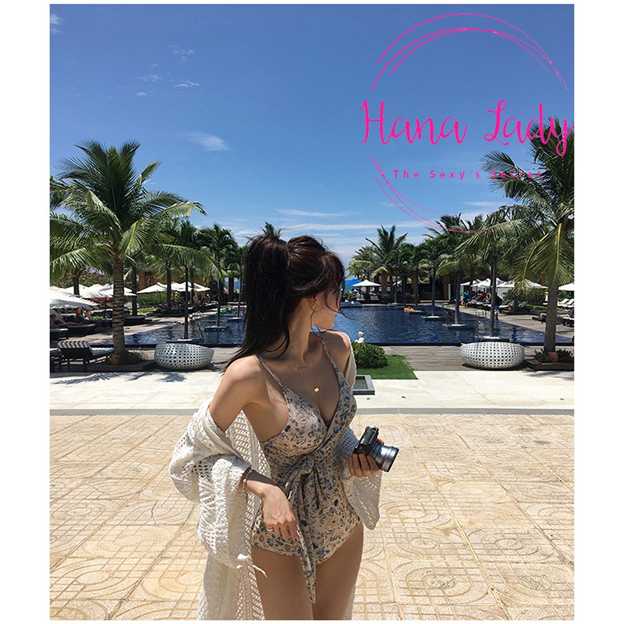 Bikini một mảnh họa tiết lá cute BN065