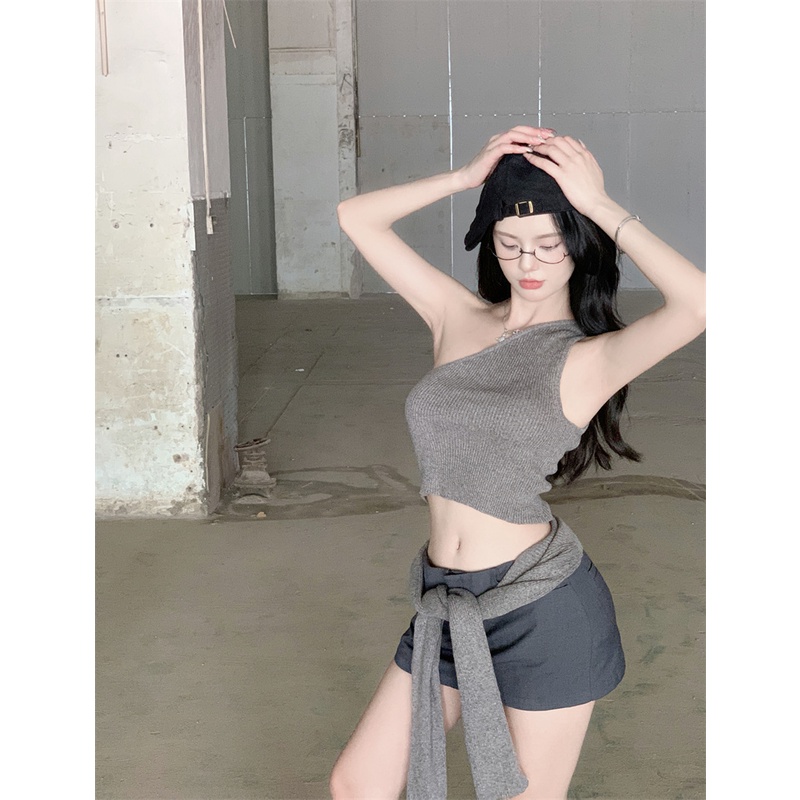 Cocory vn Bộ Áo Dệt Kim Dài Tay + Áo Khoác Cardigan + Chân Váy Chữ A Lưng Cao Ôm Dáng Gợi Cảm Thời Trang Mùa Thu Cho Nữ