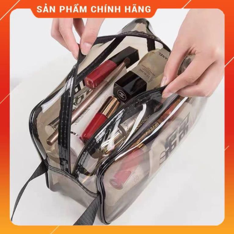 Bộ 3 túi mỹ phẩm, túi đựng mỹ phẩm du lịch, túi đựng đồ trang điểm, túi đựng mỹ phẩm trong suốt, túi đựng mỹ phẩm chống