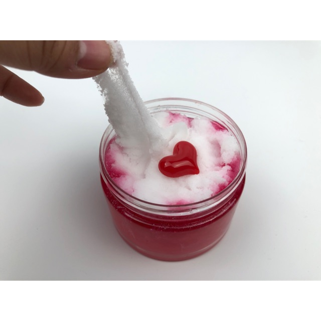 Slime Pink Heart - chất clear mix cloud (jelly sime)