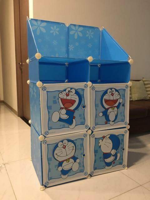 TỦ NHỰA GHÉP 4 Ô 2 GIÀY KÈM 2 GÓC CHÉO SÂU 47cm.