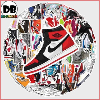 [Set 84 Cái] Sticker Sneakers cá tính dán trang trí laptop, mũ nón bảo hiểm, vali, xe tay ga, ván trượt - DB.036