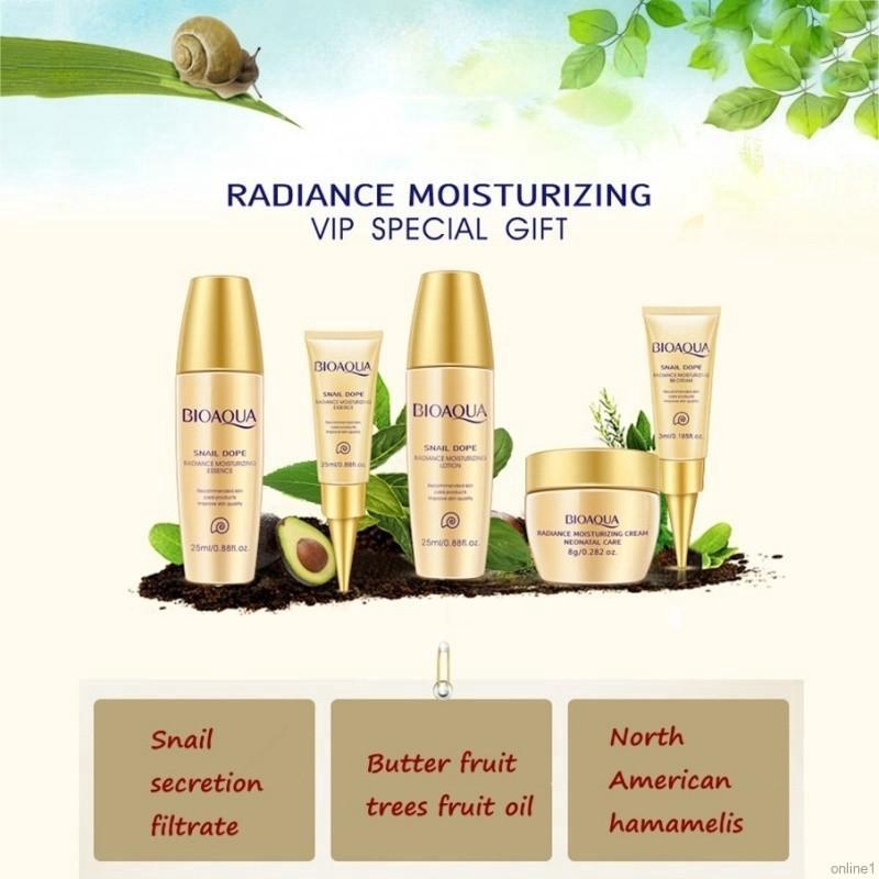 Set 5 món mỹ phẩm dưỡng ẩm BIOAQUA chiết xuất ốc sên cao cấp | BigBuy360 - bigbuy360.vn