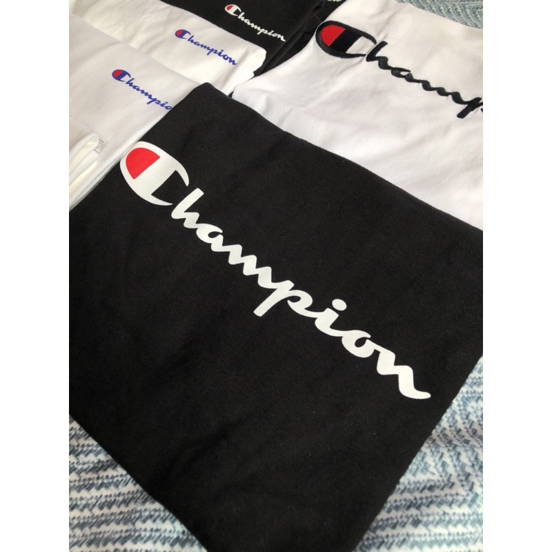 Áo thun Champion Graphic Jersey Tee, Script Logo, Black