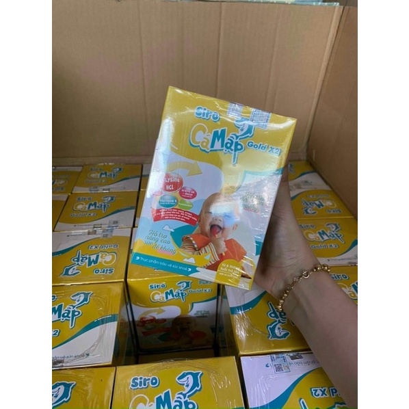 Siro Cá Mập Gold x2 giúp bé ăn nhanh, tiêu hoá tốt, hộp 30 gói