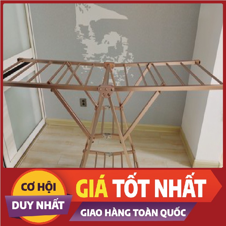 [ẢNH THẬT]Giá phơi hợp kim nhôm hình cánh xếp ban công phơi chăn bông Móc treo tã treo quần áo di động đa năng