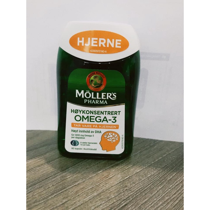 Dầu cá Mollers Nauy dành cho NÃO hộp 80 viên
