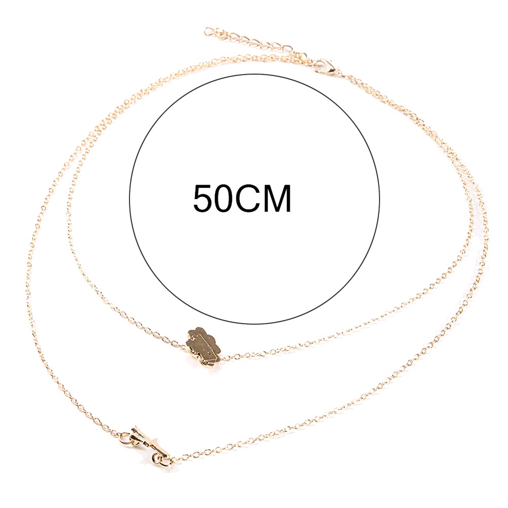 Thời Trang vòng cổ Hai Lớp Mặt Hình Máy Bay Và Đám Mây Cho Nữ