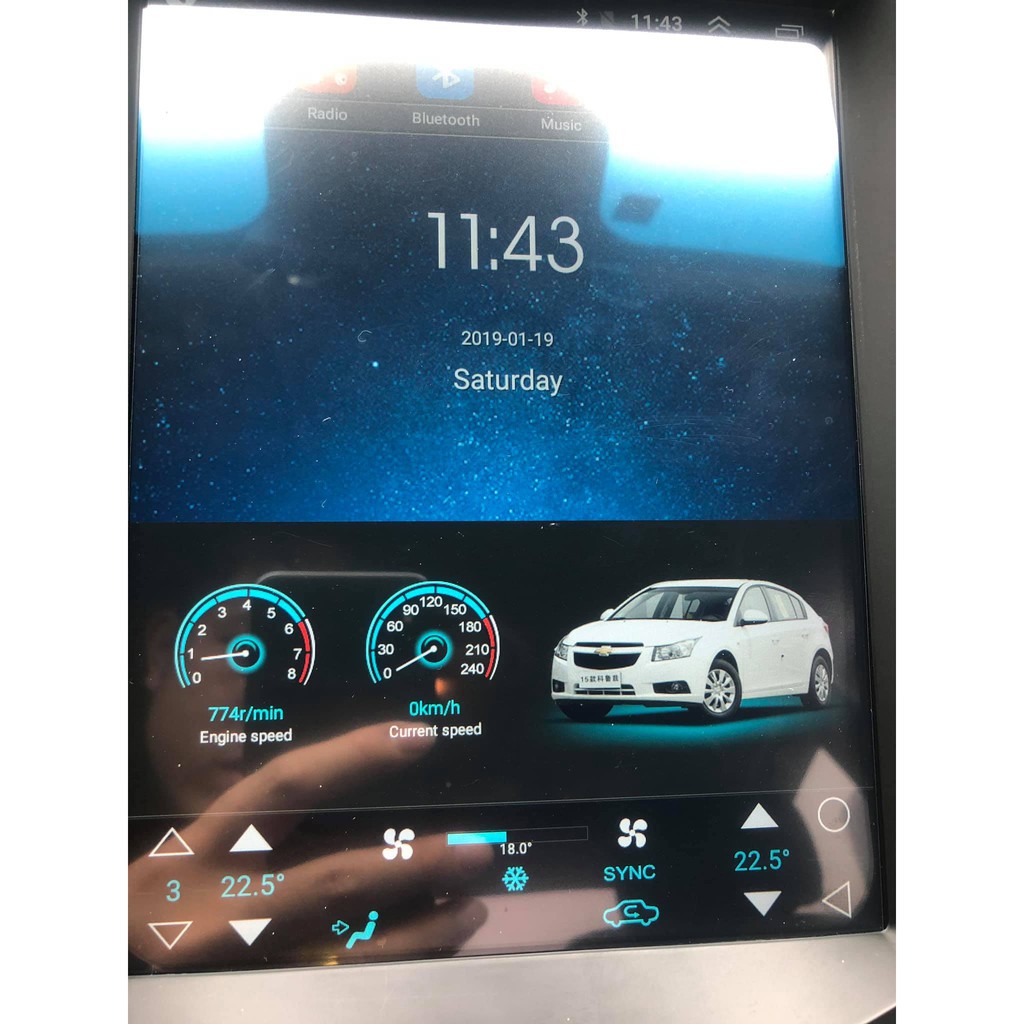 Màn Tesla cho xe Cruze, Lacetti bnar Wifi