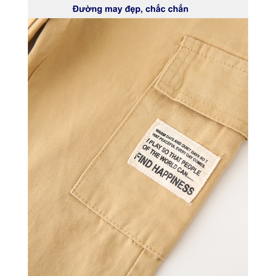 Quần kaki bé trai kiểu dáng hàn quốc có túi hộp cho bé chất vải mềm mịn QK1-5