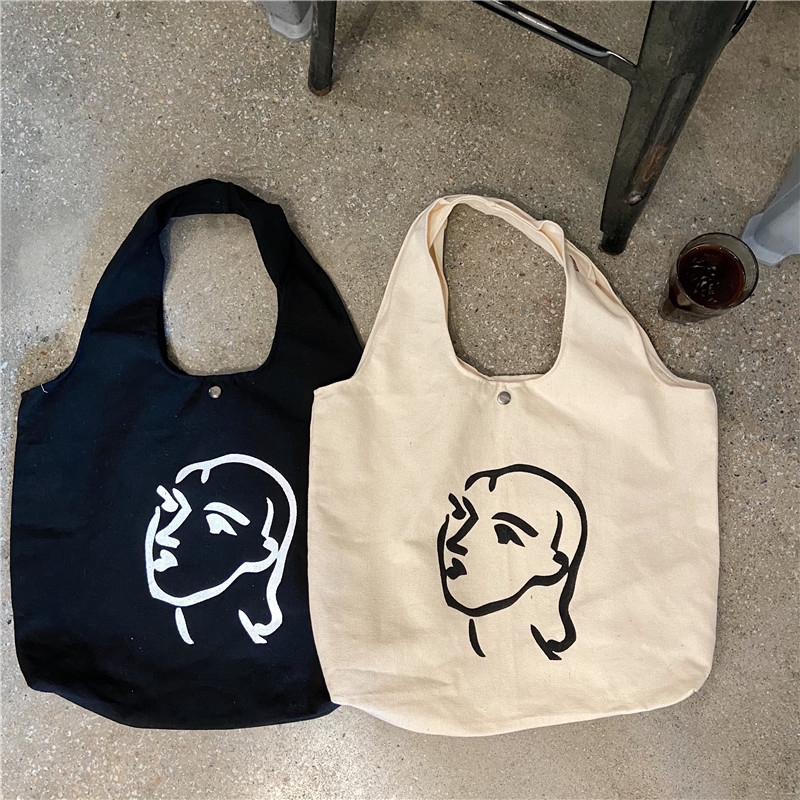 Túi vải tote đeo chéo nữ canvas đựng đồ thời trang LOT STORE TX006