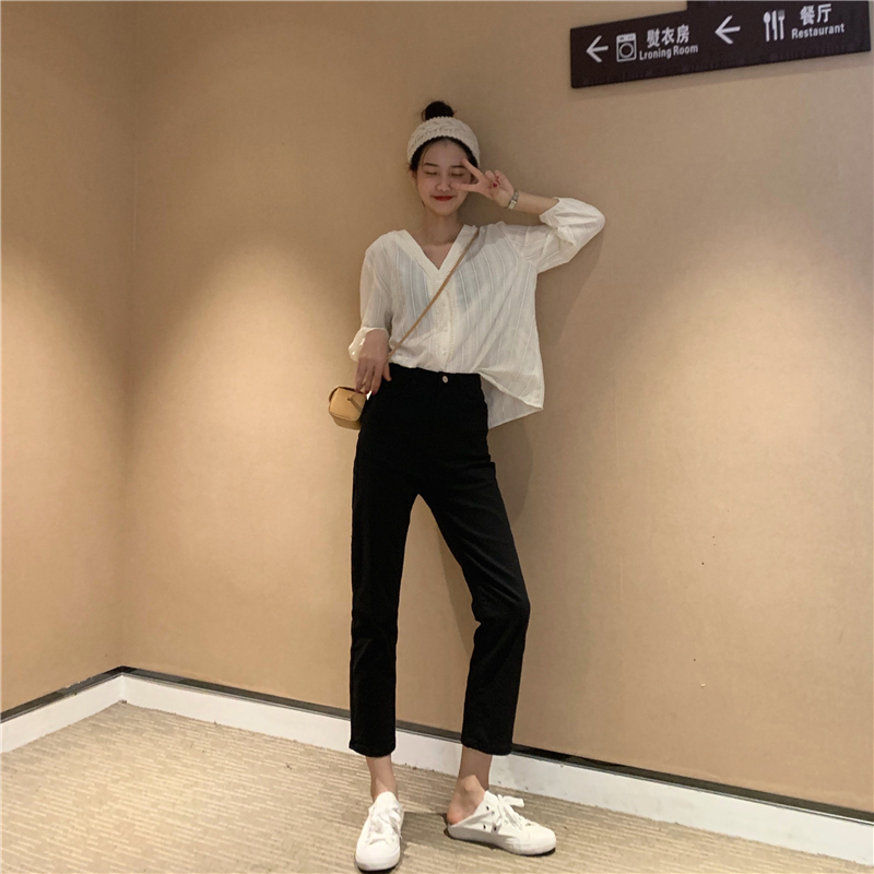 Quần Jeans Nữ Xiaozhainv Thời Trang Hàn Quốc Cá Tính