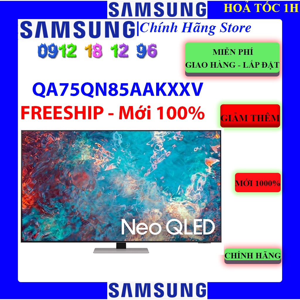 [Mã ELHAMS5 giảm 6% đơn 300K] [Samsung QA75QN85A] Smart Tivi Neo QLED 4K 75 inch Samsung QA75QN85AAKXXV, 75QN85A