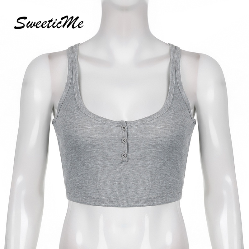 Áo Tank Top Dáng Ôm Thiết Kế Mới Quyến Rũ Thời Trang Dành Cho Nữ