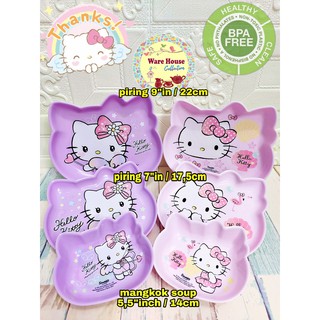 Tô Nhựa Đựng Thức Ăn 9 "inch / 7" inch / SNACK 5 "Hình Hello KITTY