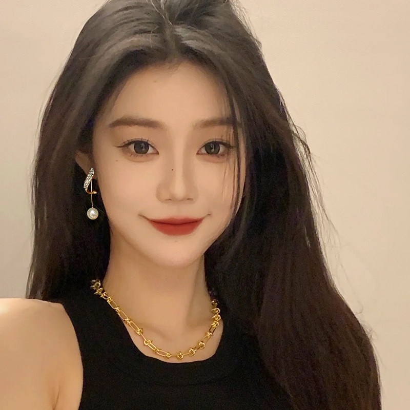 Bông Tai Đính Ngọc Trai Sang Trọng Cho Nữ