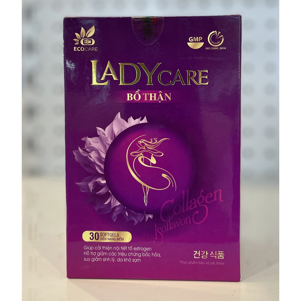 Viên uống Ladycare Bổ thận, giúp tăng tiết estrogen, phòng và hỗ trợ suy giảm nội tiết tố nữ Hộp 30 Viên