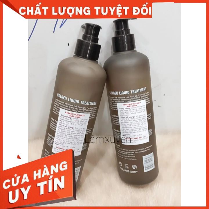 Men sống keratin puvanoa mật ong chai 500ml  FREESHIP  cung cấp dưỡng chất Collagen làm dài đanh tóc bóng mượt mềm mại