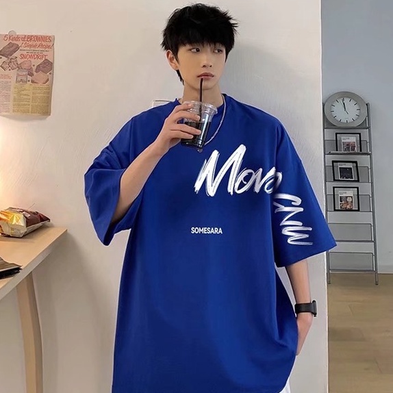 【M-3XL】Áo Thun Tay Ngắn Cổ Tròn In Chữ Đơn Giản Thời Trang Phong Cách Hàn Quốc Cho Cặp Đôi Thời trang cộng với kích thước Unisex Thường ngắn tay áo trên