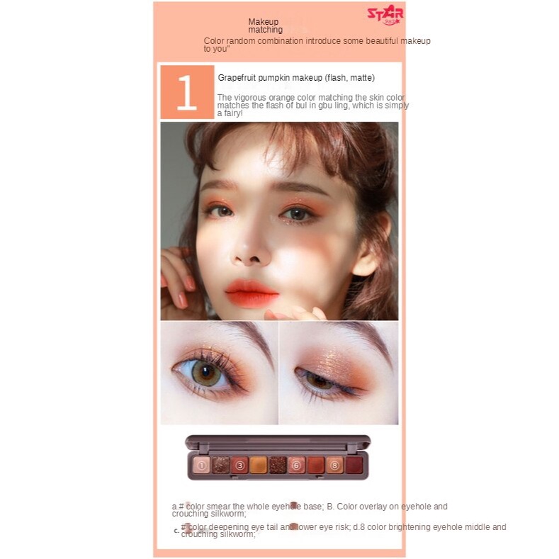 Fashion Multicolor Eyeshadow Palette Fade-Free Eyeshadow