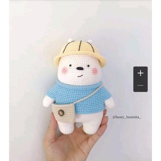 [Thú nhồi bông]Gấu bông bằng len quà tặng đáng yêu handmade 100%