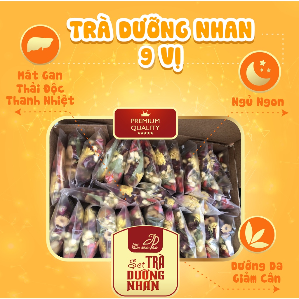 Trà dưỡng nhan bát bửu 9 vị thảo mộc cao cấp dưỡng tâm thanh nhiệt an thần Thiên Nhân Phát