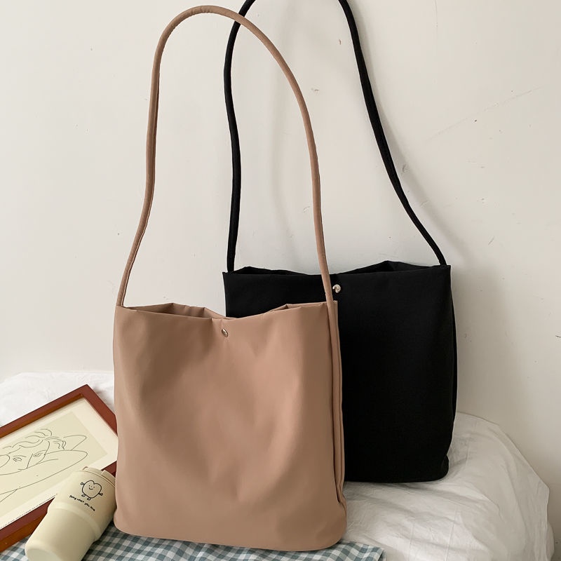 Túi Xách Canvas Mềm Mại Màu Trơn Thanh Lịch Chất Lượng Cao Cho Nữ