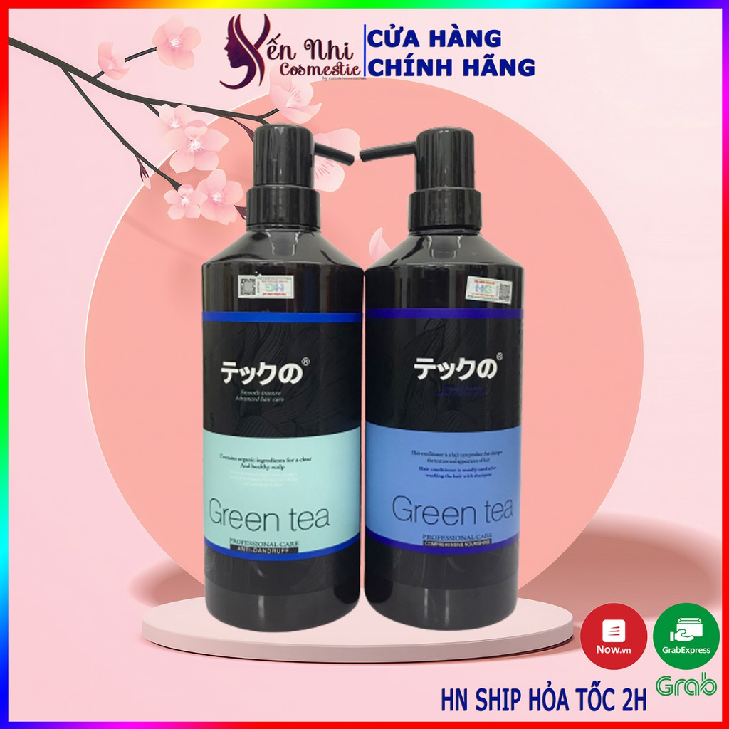 Dầu gội trà xanh nhật bản Meiki ức chế gàu da đầu dầu phục hồi giữ ẩm sâu, Mỹ phẩm tóc yến nhi