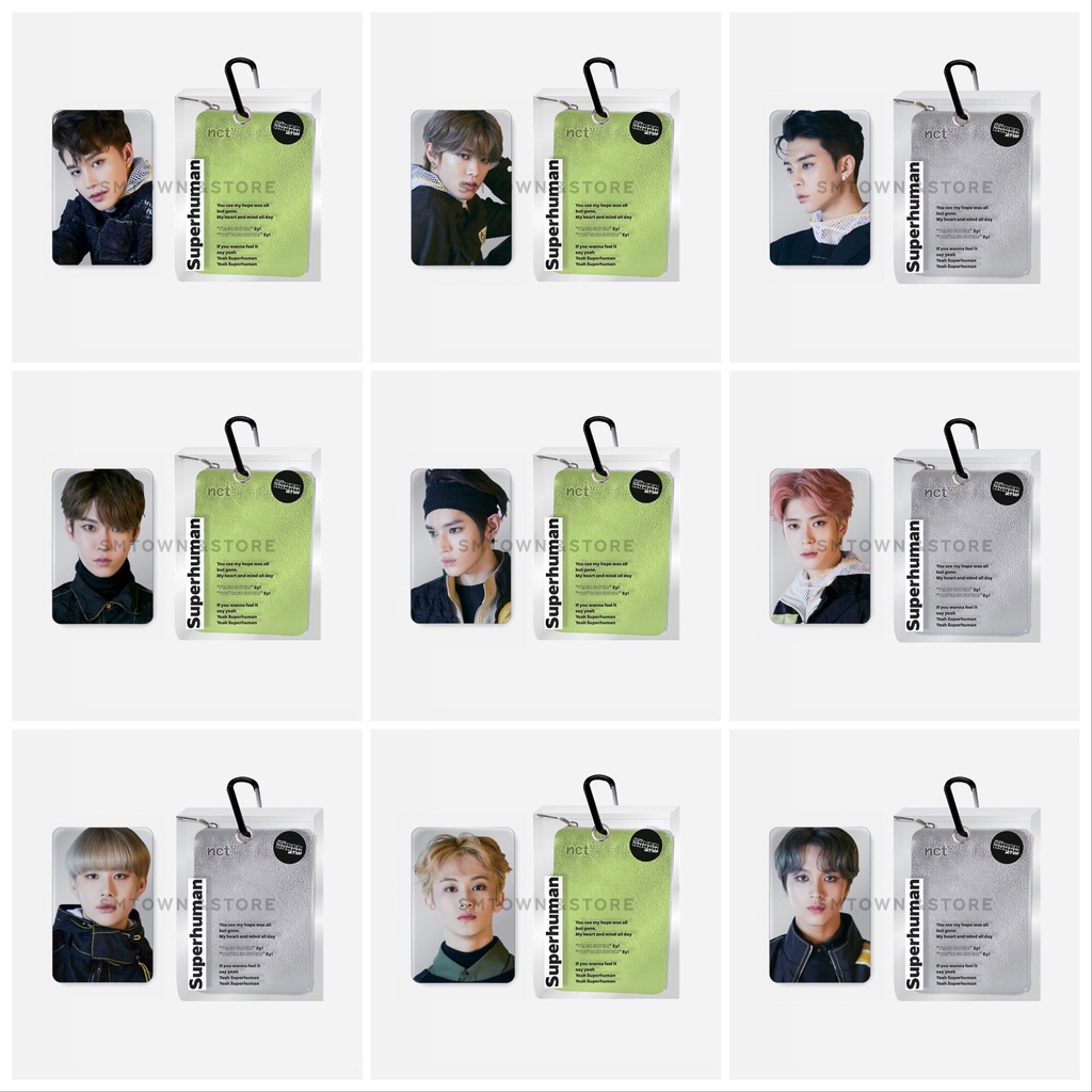{SM official ~ Có sẵn} NCT 127 ~ SuperHuman goods: Portrait mini pouch/ Dụng cụ lưu trữ thẻ hình (Chia thành viên)