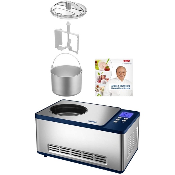 Máy làm kem UNOLD 48818 dung tích 1,5L công suất mạnh mẽ hoàn toàn tự động không cần làm lạnh âu kem trước