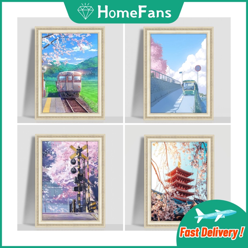 Bộ Tranh Đính Đá 5D Tự Làm Hình Phong Cảnh 30x40cm / 40x50cm