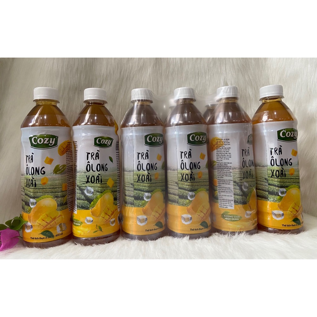Lốc 6 Chai Trà Cozy Đào Sả/Tắc Mật Ong/Vải/Ô Long Xoài