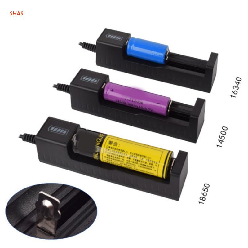 Bộ Sạc Pin Lithium 18650 14500 16340 Nhanh Chóng Với 1 Ngăn Cắm Usb Tiện Dụng