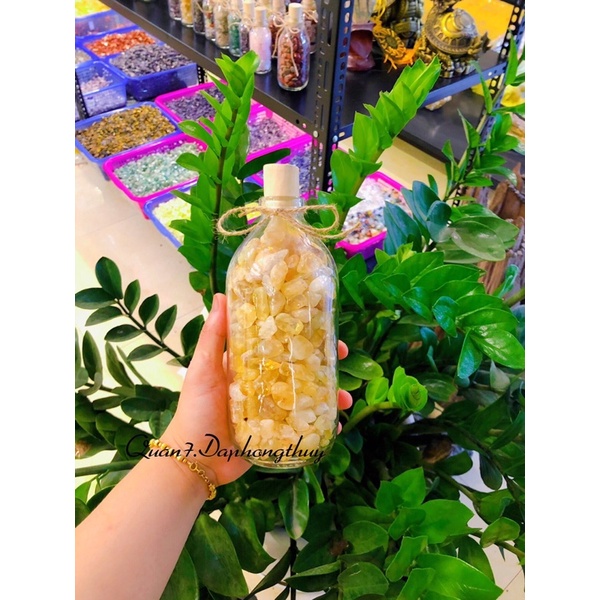 Lọ Đá Vụn Màu Tự Nhiên Phong Thuỷ 1230gram