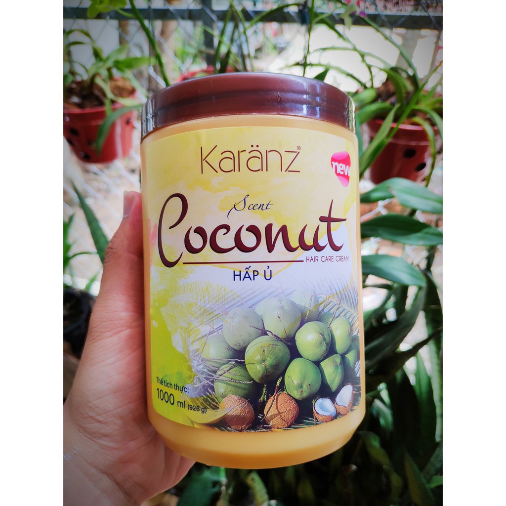 Hấp dầu (Kem ủ tóc) Karanz Coconut 1000ml dưỡng tóc mềm mượt, hết khô xơ