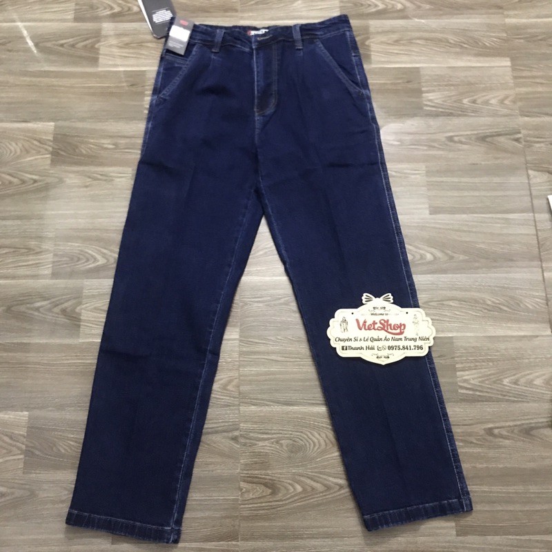 Quần bò dài nam trung niên túi chéo dáng thụng chất co giãn hàng cao cấp Levi’s đẹp | BigBuy360 - bigbuy360.vn