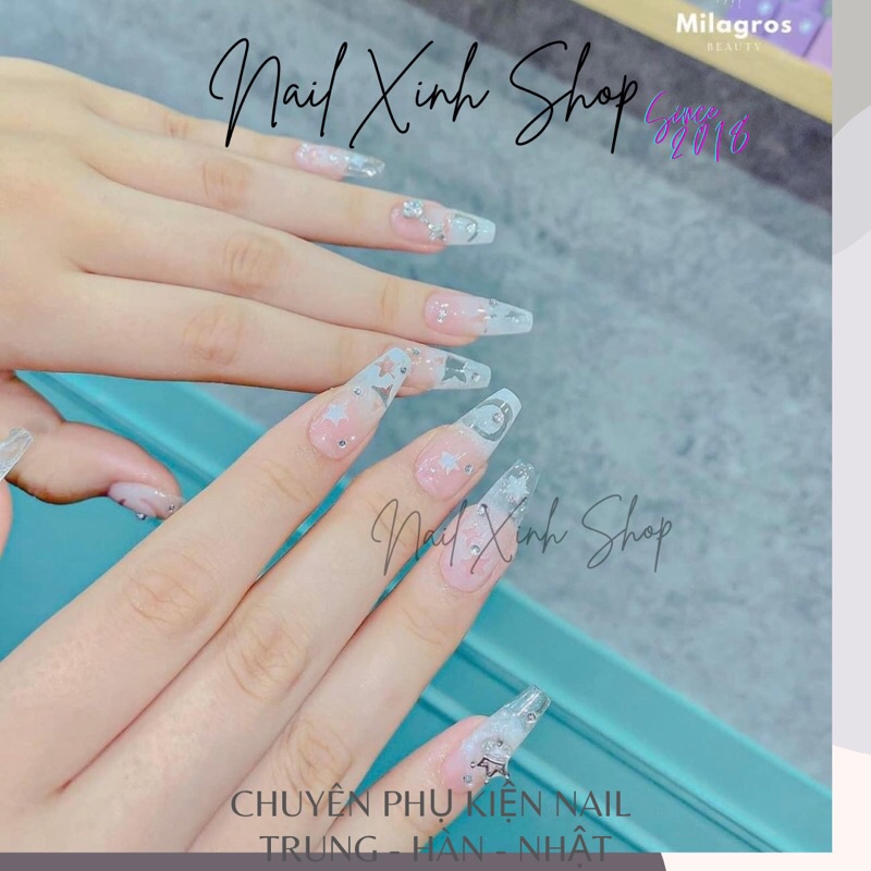 Sticker 3D lazer tạo hiệu ứng Nail hot